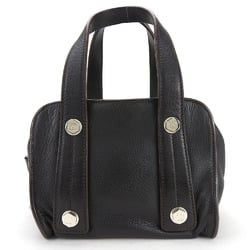 Chanel handbag leather black dark brown 9th series Boston Coco mark ladies CHANEL
