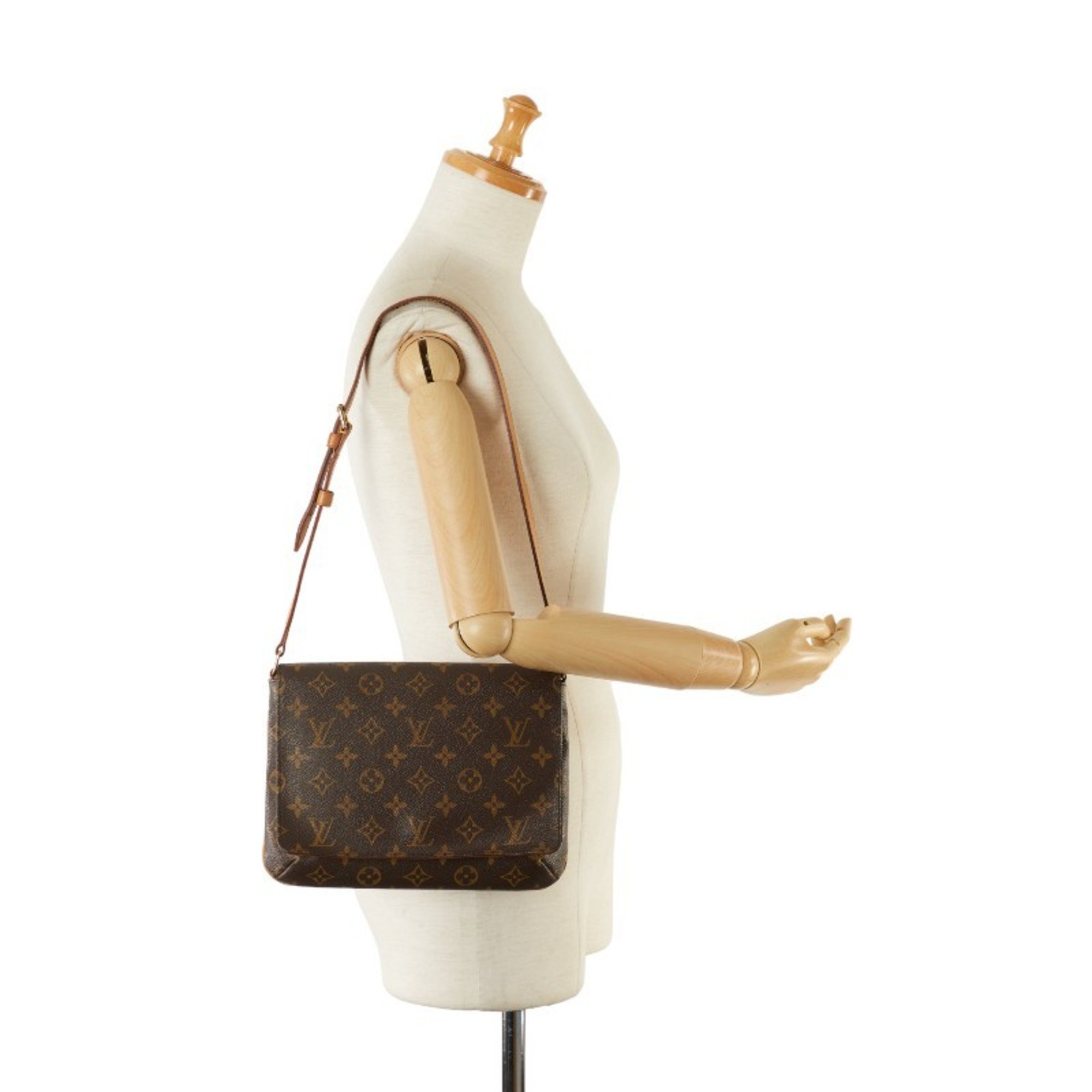 Louis Vuitton Monogram Musette Tango Short Shoulder Bag M51257 Brown PVC Leather Women's LOUIS VUITTON