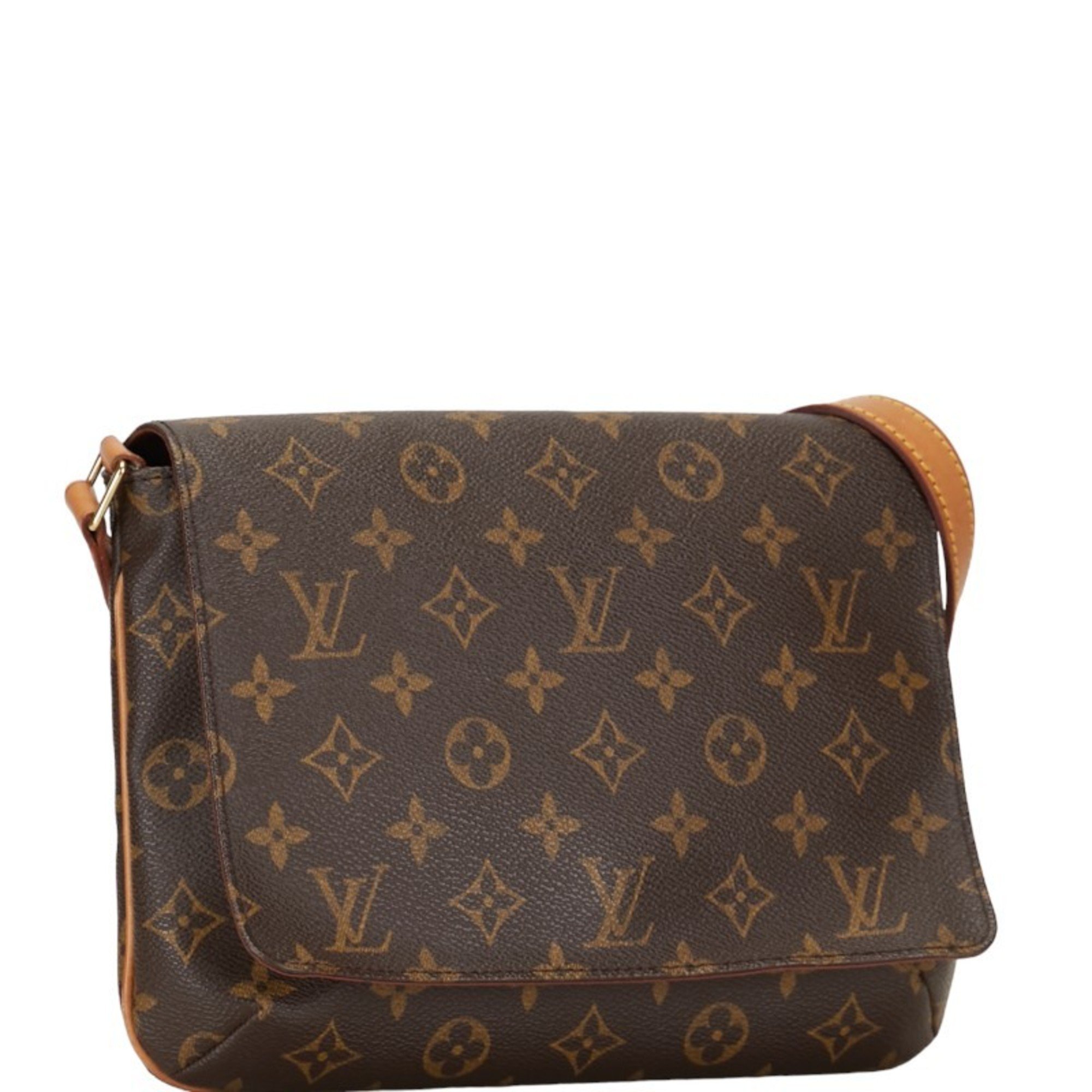 Louis Vuitton Monogram Musette Tango Short Shoulder Bag M51257 Brown PVC Leather Women's LOUIS VUITTON