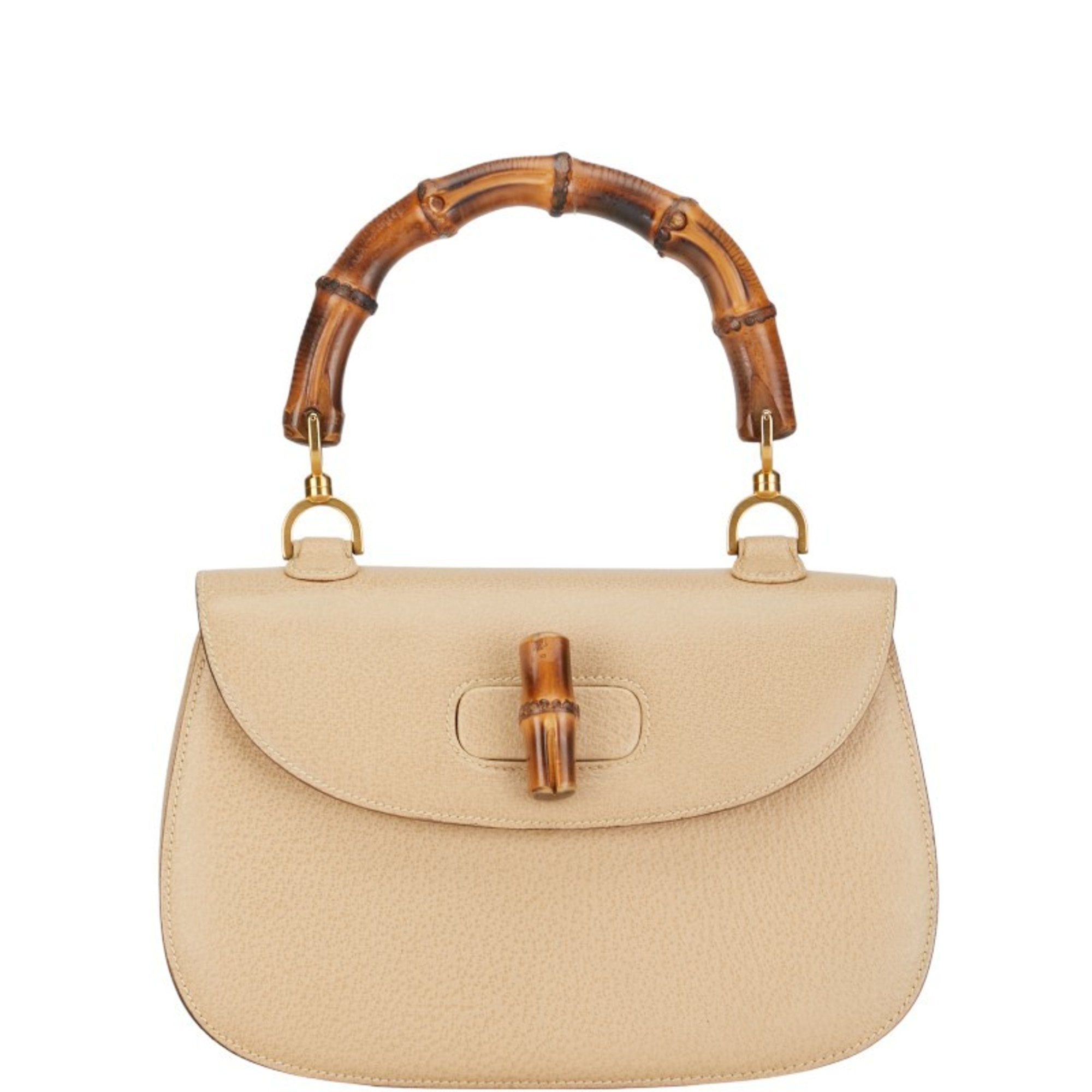 Gucci Bamboo Handbag Shoulder Bag 000 29 0633 Beige Leather Women's GUCCI