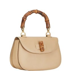 Gucci Bamboo Handbag Shoulder Bag 000 29 0633 Beige Leather Women's GUCCI