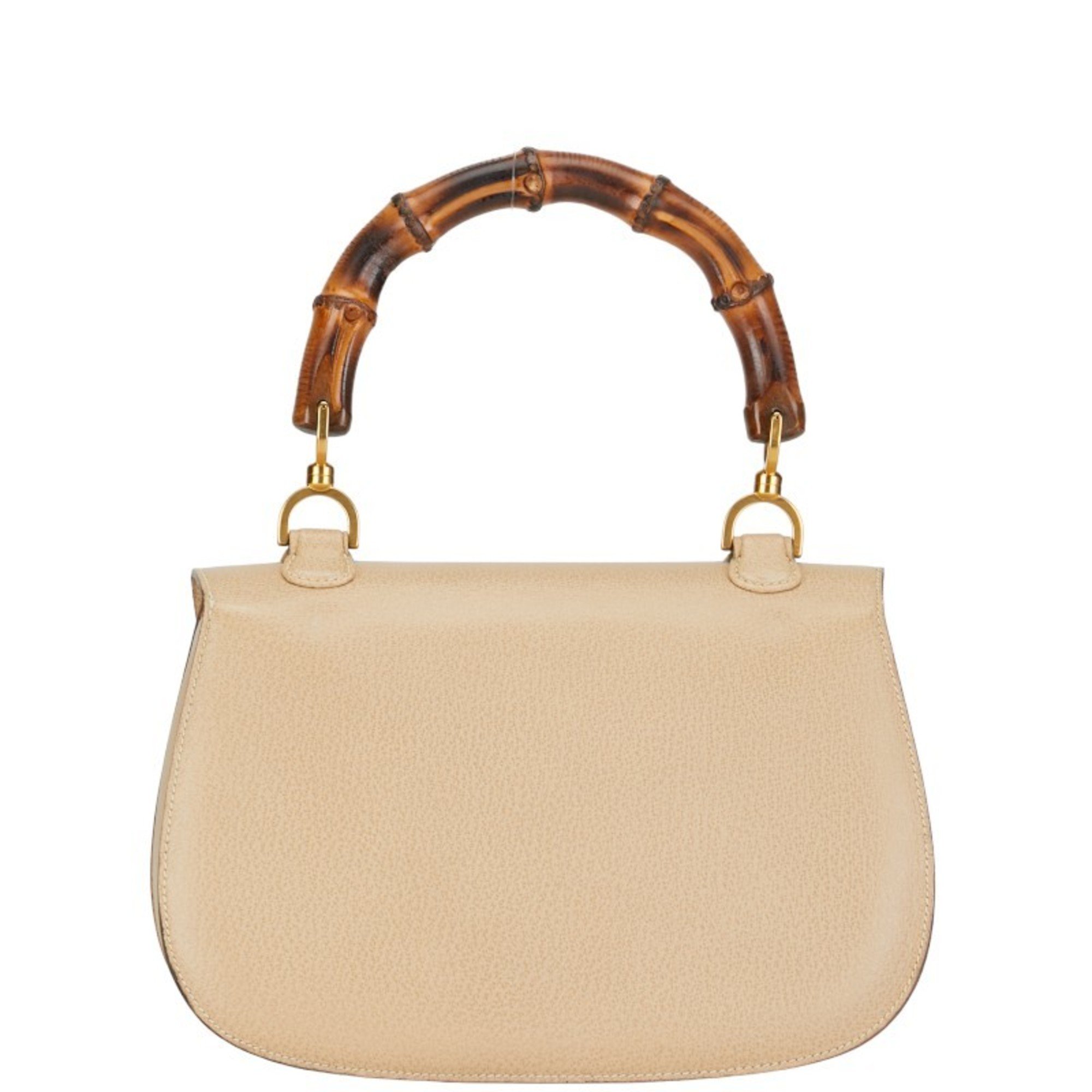 Gucci Bamboo Handbag Shoulder Bag 000 29 0633 Beige Leather Women's GUCCI