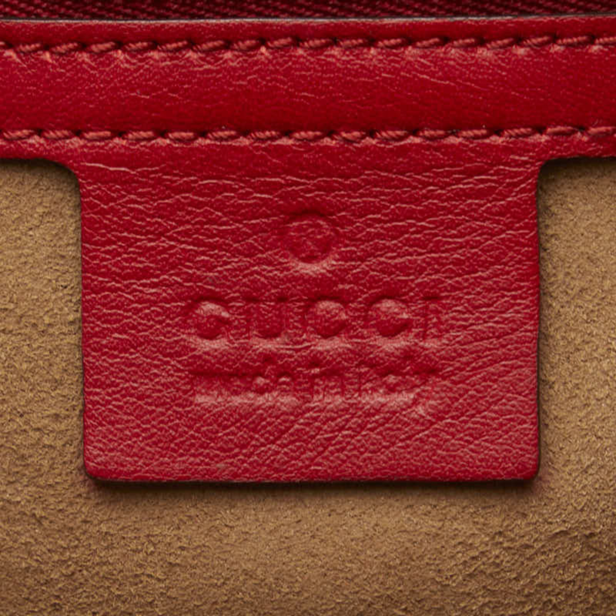 Gucci GG Supreme Chain Shoulder Bag 409486 Beige Red Pink PVC Leather Women's GUCCI