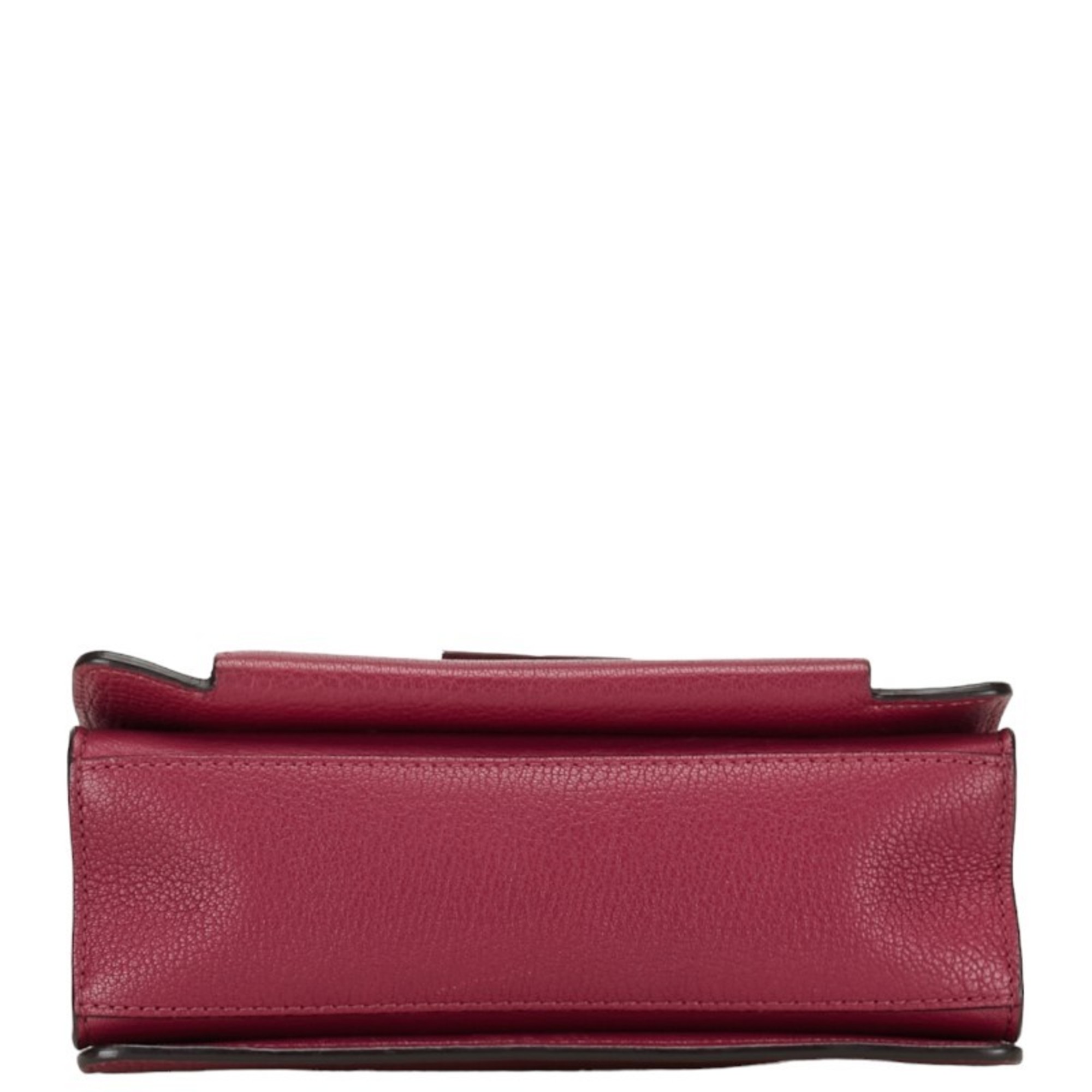 Givenchy Chain Handbag Shoulder Bag Purple Leather Women's