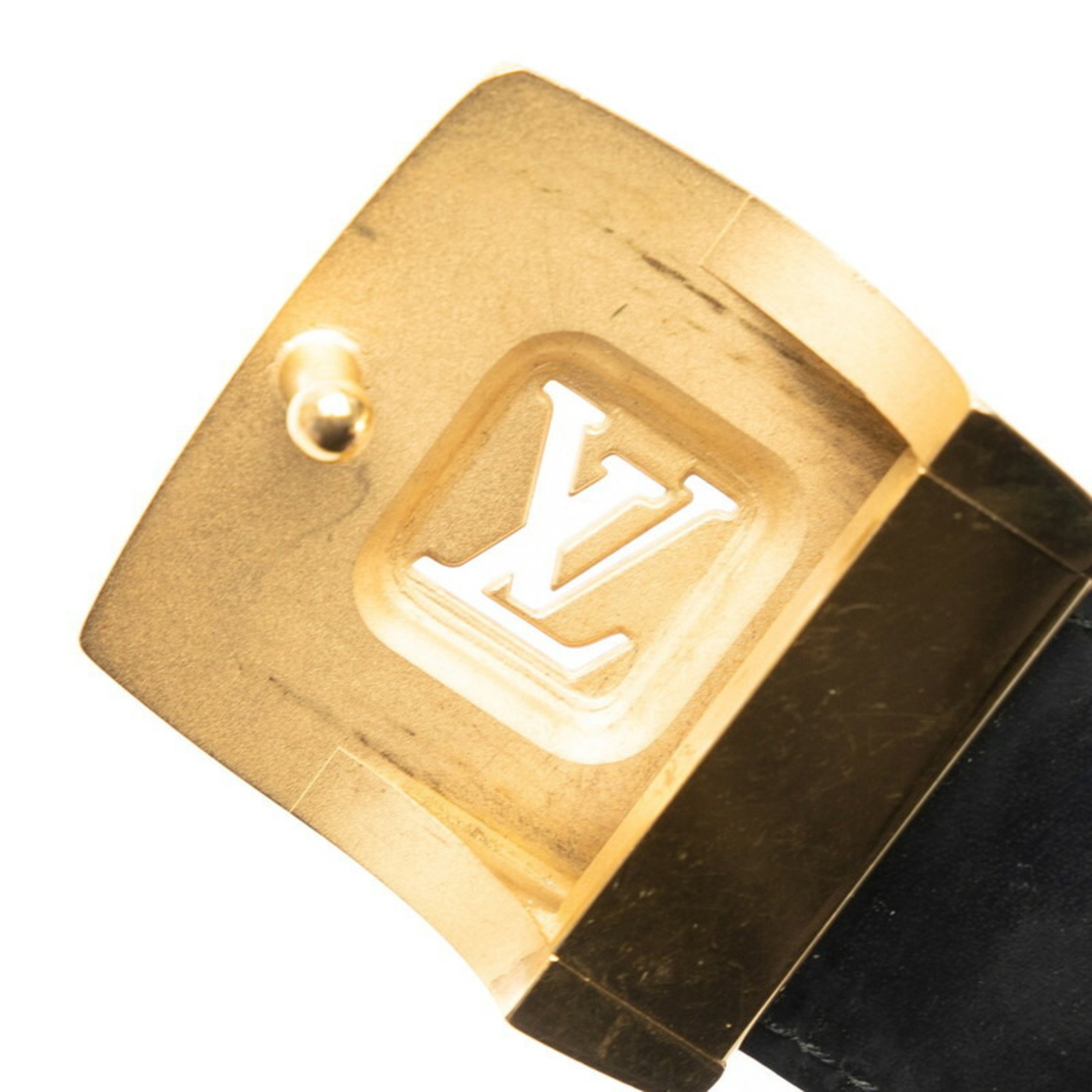 Louis Vuitton Monogram Multicolor Santur LV Cut Belt 80/32 M6890 Black PVC Leather Women's LOUIS VUITTON