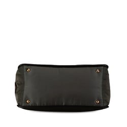 Prada Jacquard Triangle Plate Handbag Shoulder Bag BL0748 Khaki Brown Nylon Women's PRADA