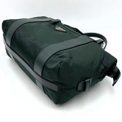 Prada handbag Boston bag green nylon ladies triangle PRADA