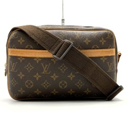 Louis Vuitton M45254 Reporter PM Shoulder Bag Brown Monogram Women's LOUIS VUITTON