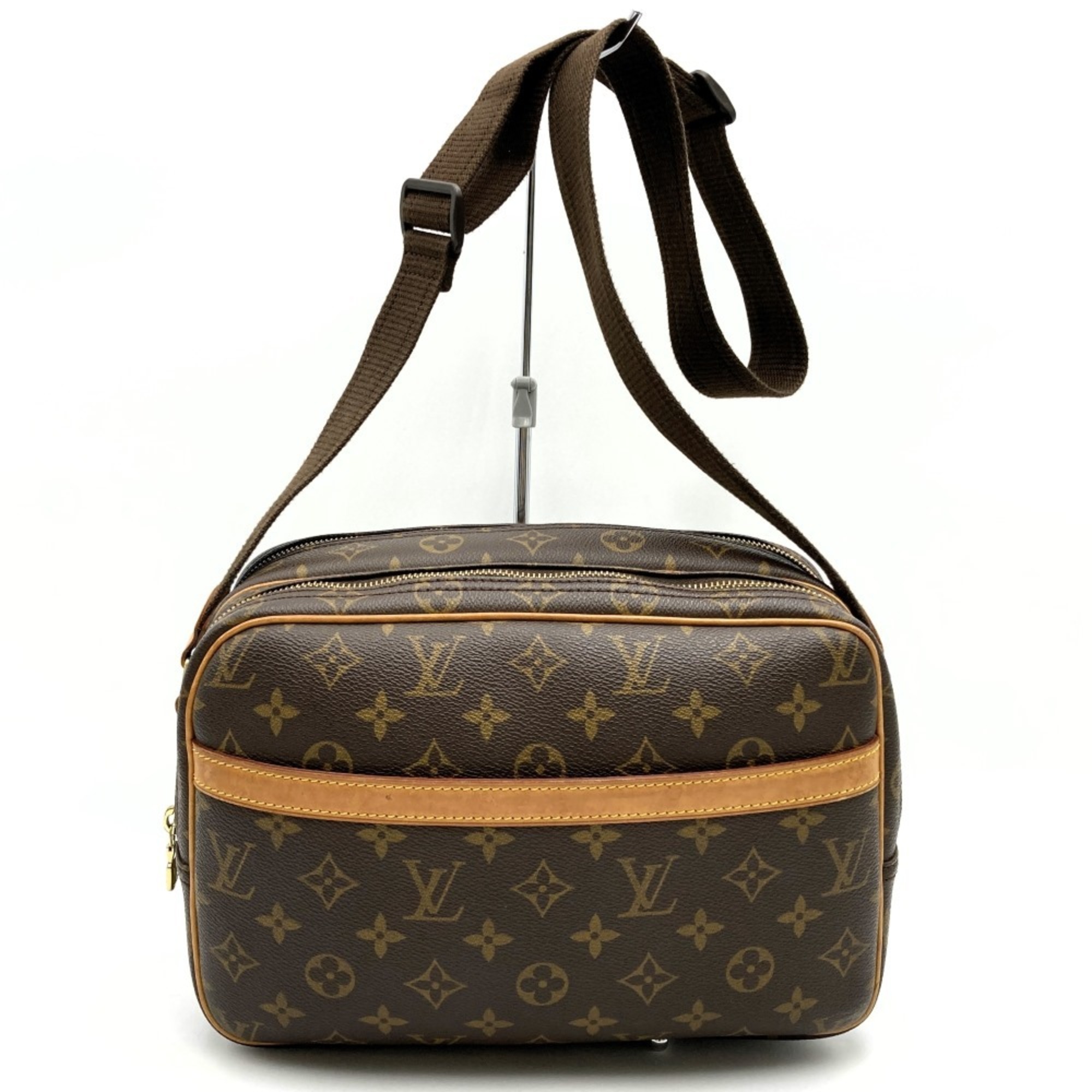 Louis Vuitton M45254 Reporter PM Shoulder Bag Brown Monogram Women's LOUIS VUITTON