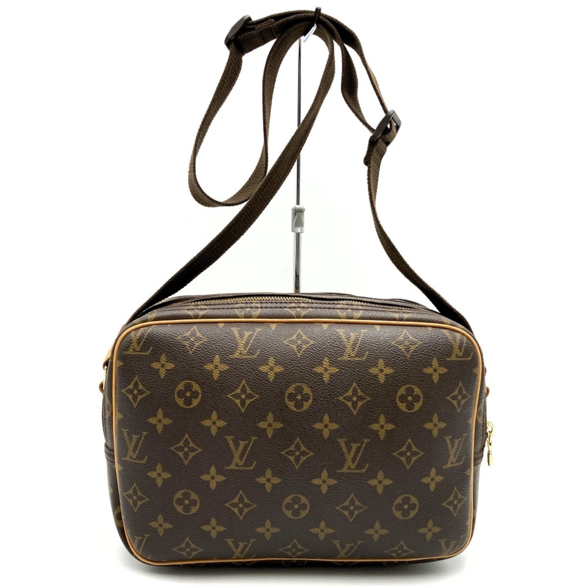 Louis Vuitton M45254 Reporter PM Shoulder Bag Brown Monogram Women's LOUIS VUITTON