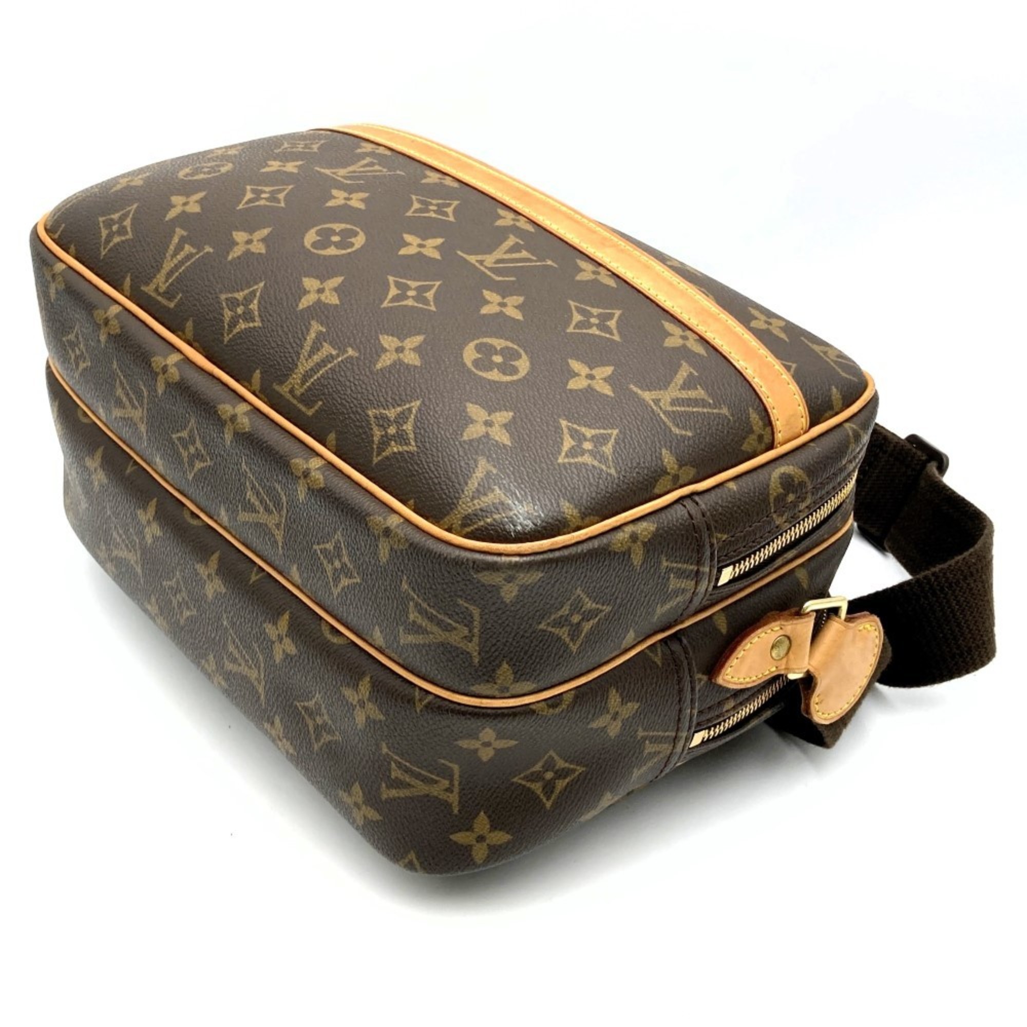 Louis Vuitton M45254 Reporter PM Shoulder Bag Brown Monogram Women's LOUIS VUITTON