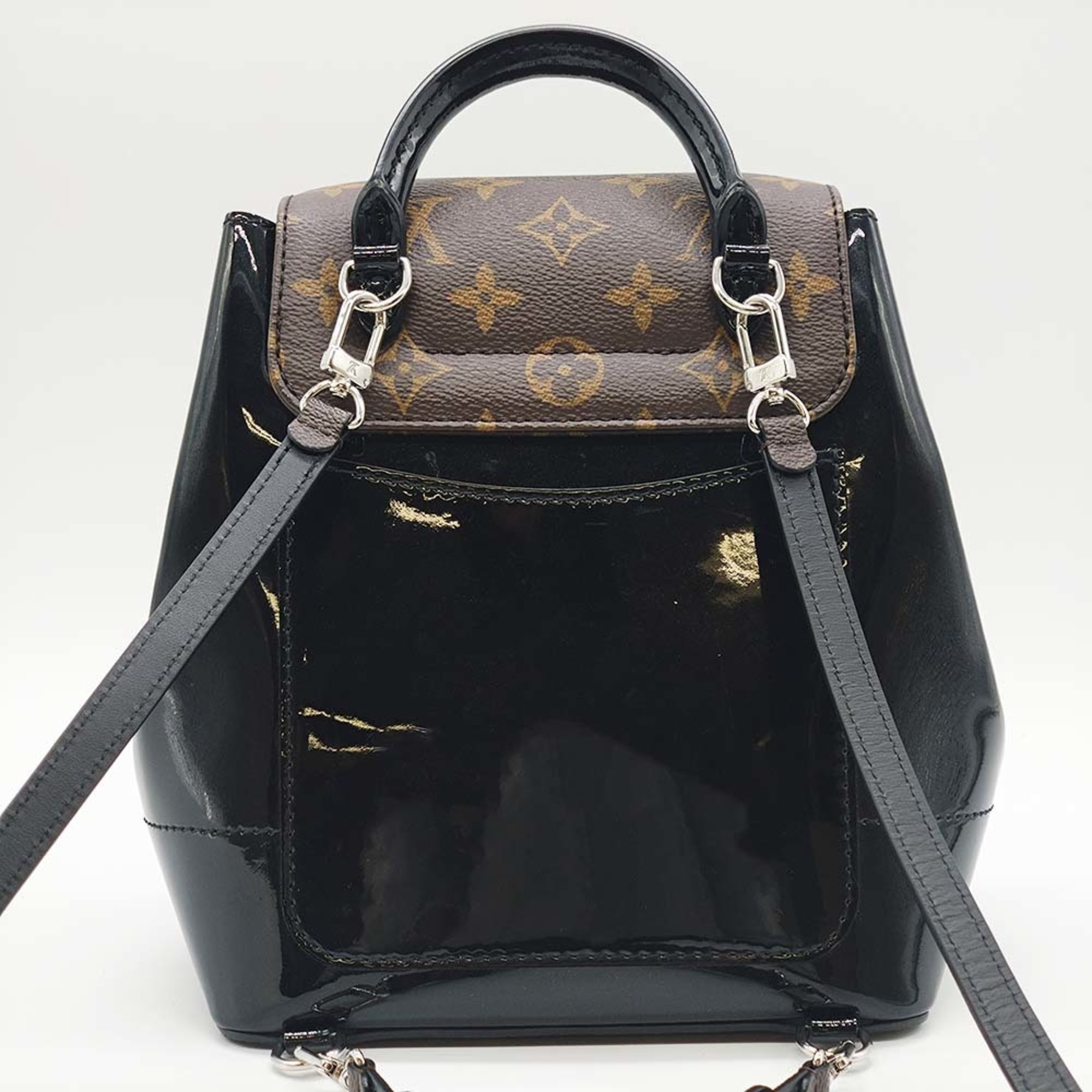 Louis Vuitton M55769 Hot Springs Backpack Handbag 2way Brown Vernis x Monogram LOUIS VUITTON