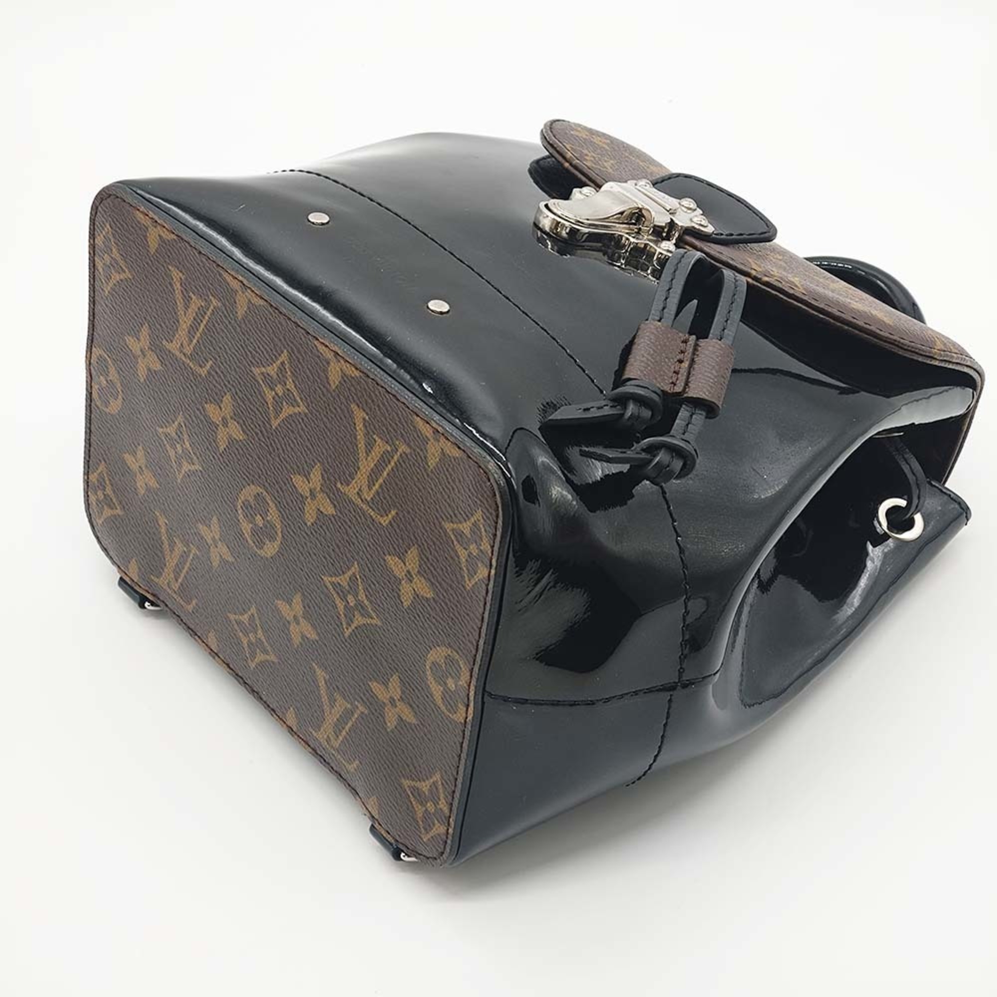Louis Vuitton M55769 Hot Springs Backpack Handbag 2way Brown Vernis x Monogram LOUIS VUITTON