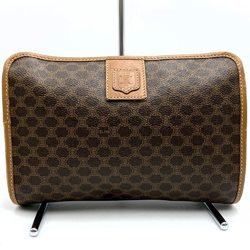 CELINE M10 clutch bag, second macadam, brown, women's fashion