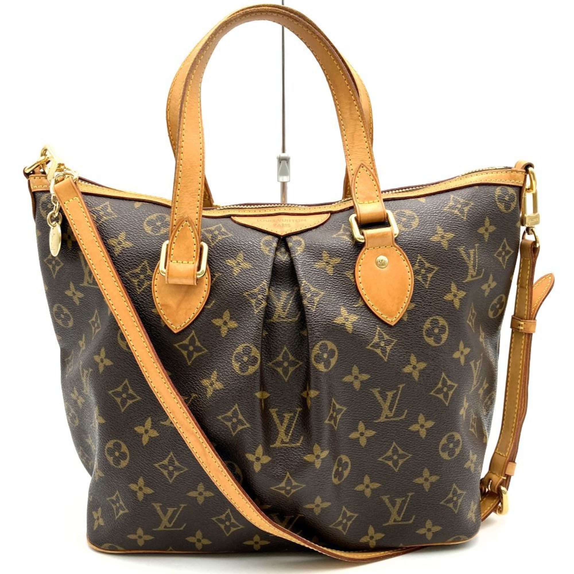 Louis Vuitton M40145 Palermo PM Tote Bag Shoulder 2way Brown Monogram Women's LOUIS VUITTON