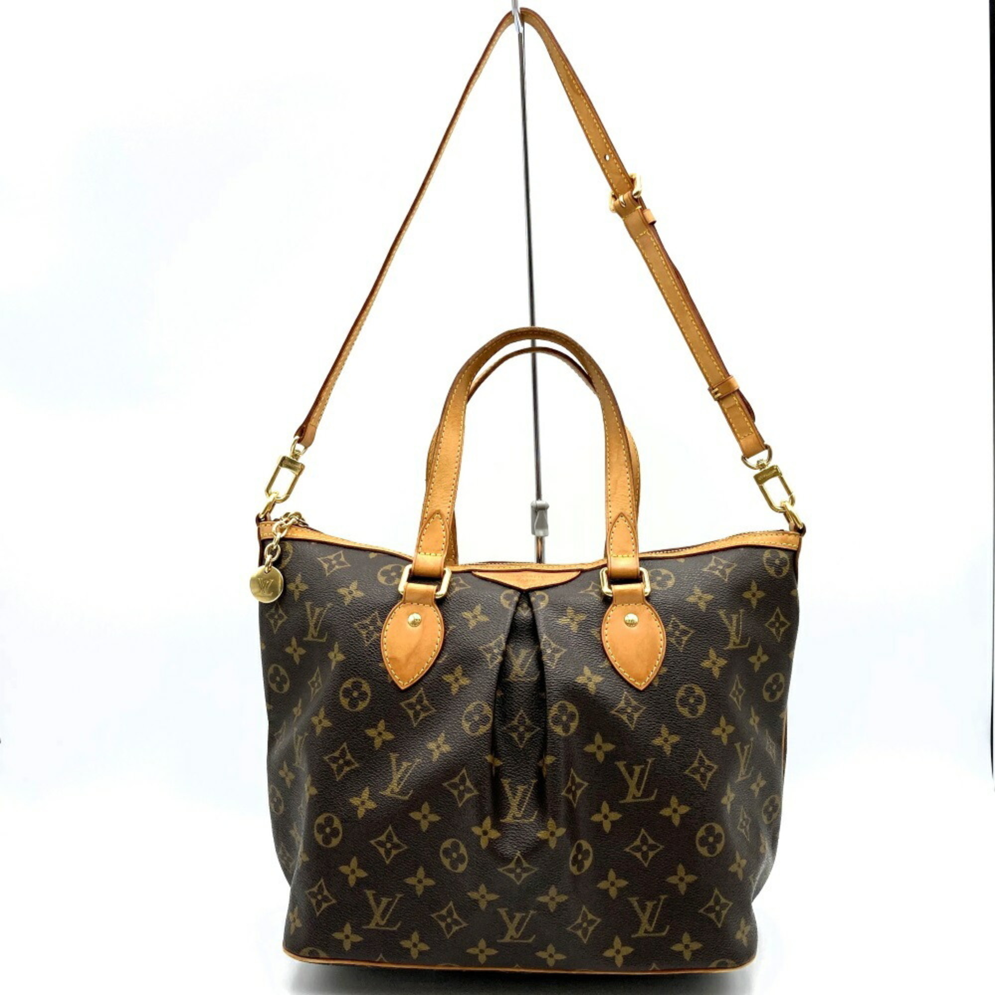 Louis Vuitton M40145 Palermo PM Tote Bag Shoulder 2way Brown Monogram Women's LOUIS VUITTON