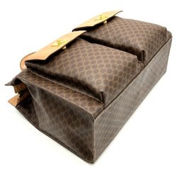 Celine handbag, multi-pocket, macadam pattern, brown, women's, M14 CELINE