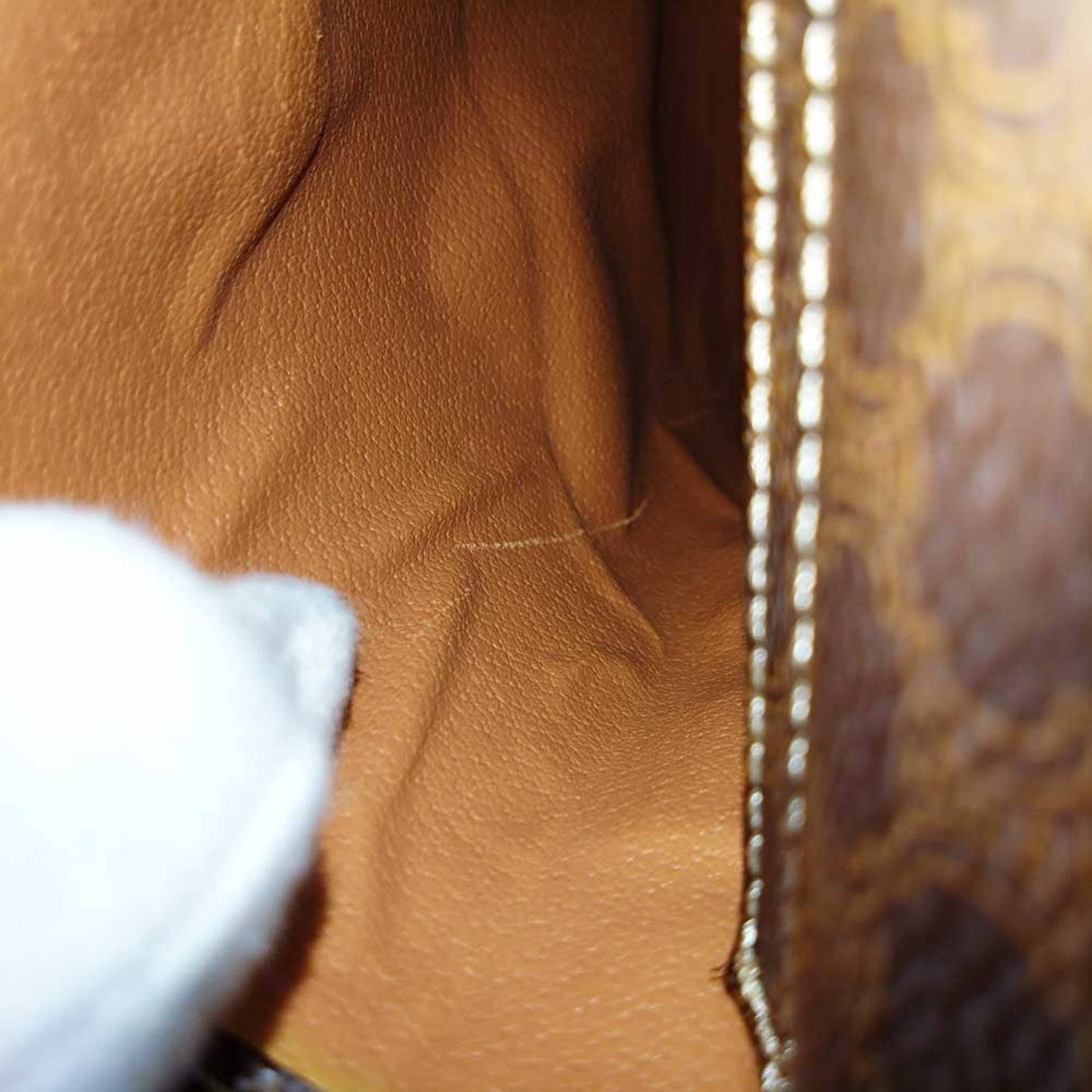 Celine handbag, multi-pocket, macadam pattern, brown, women's, M14 CELINE
