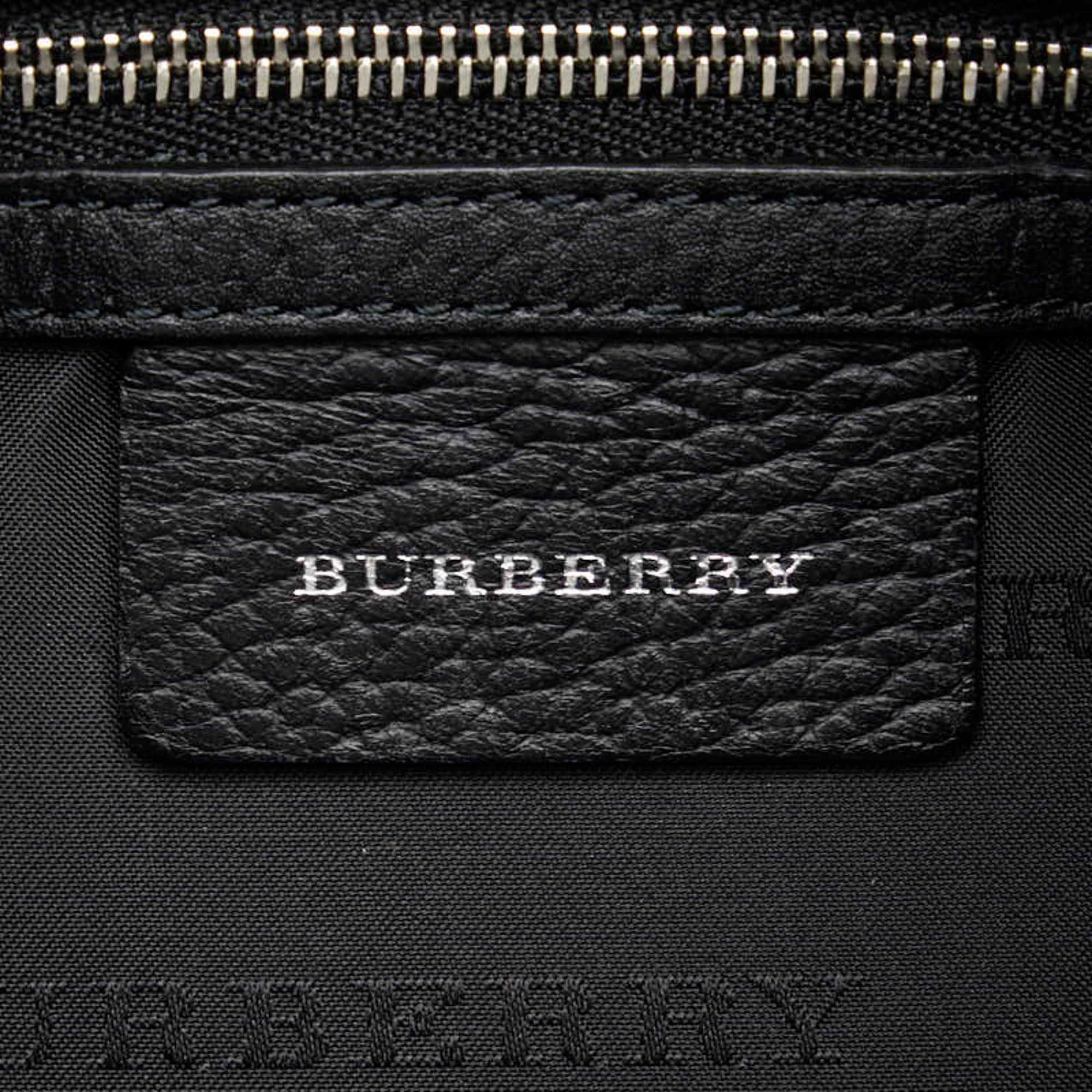 Burberry Nova Check Shoulder Bag Black Beige Nylon Leather Women's BURBERRY