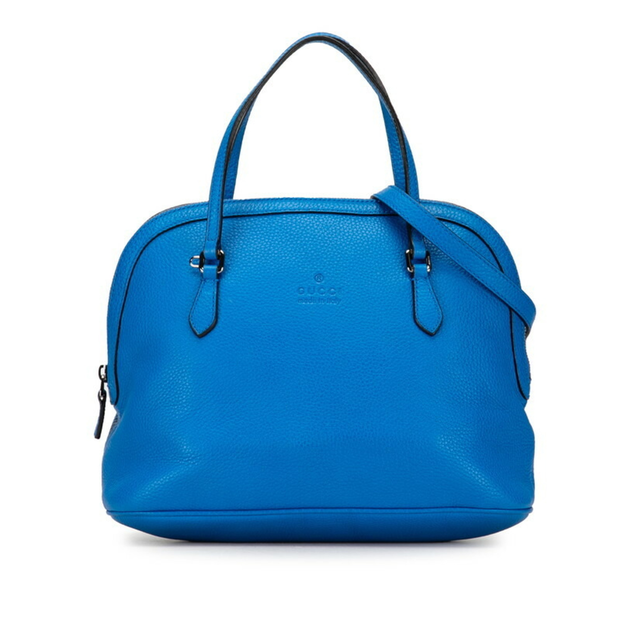 Gucci handbag shoulder bag blue leather ladies GUCCI