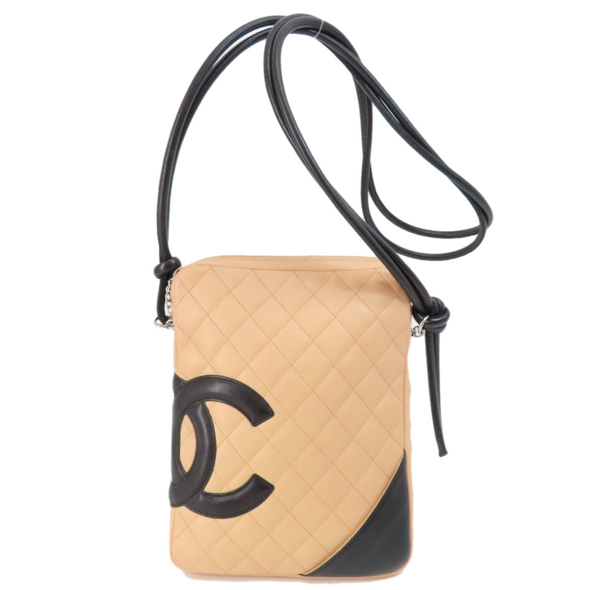 CHANEL Cambon Line Shoulder Bag Calfskin Women's
