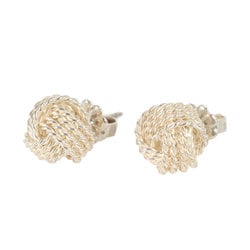 TIFFANY&Co. Tiffany Twist Knot Earrings Silver Ag925 High Luxury Men's