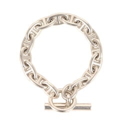HERMES Chaine dancre Bracelet MM 15Link Silver Hand-made Stamped Ag925 15 Links Men's