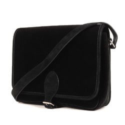 Yves Saint Laurent SAINT LAURENT PARIS Saint Laurent Paris One Strap Flap YSL Monogram Velvet Shoulder Bag Black Men's