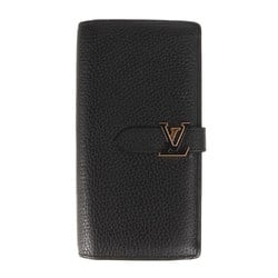 LOUIS VUITTON Louis Vuitton Taurillon LV Vertical Wallet M81330 Long Bi-fold Billfold Coin Purse Case Black Men's