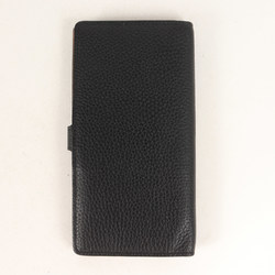 LOUIS VUITTON Louis Vuitton Taurillon LV Vertical Wallet M81330 Long Bi-fold Billfold Coin Purse Case Black Men's