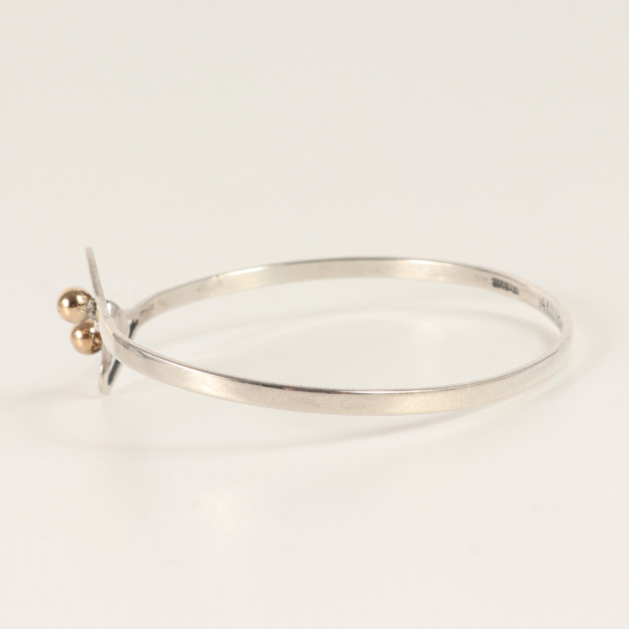 TIFFANY&Co. Tiffany Heart Hook & Eye Bracelet Silver Ag925 K14 Men's