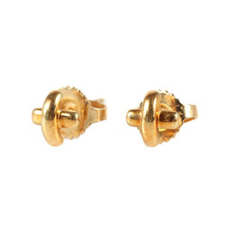 TIFFANY&Co. Tiffany Signature Cross Stitch Earrings AU750 K18 Yellow Gold High Luxury Men's