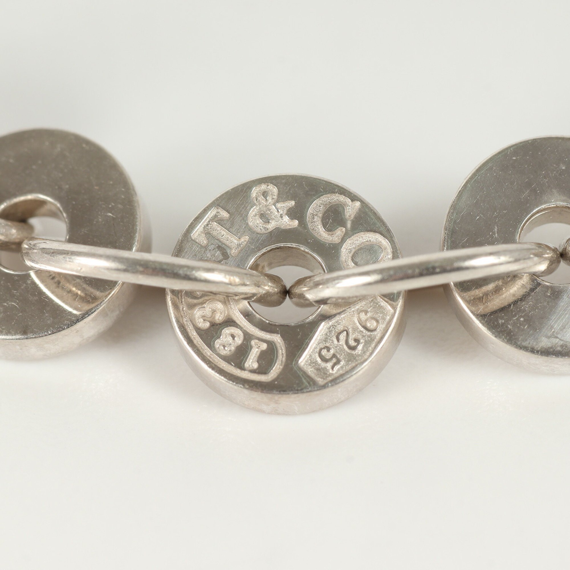 TIFFANY&Co. Tiffany 1837 Circle Link Bracelet Chain Silver 925 Old Men's