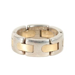 TIFFANY&Co. Tiffany Size: 13 H-Link Combination Ring Silver 925 AU750 Old Gold Men's