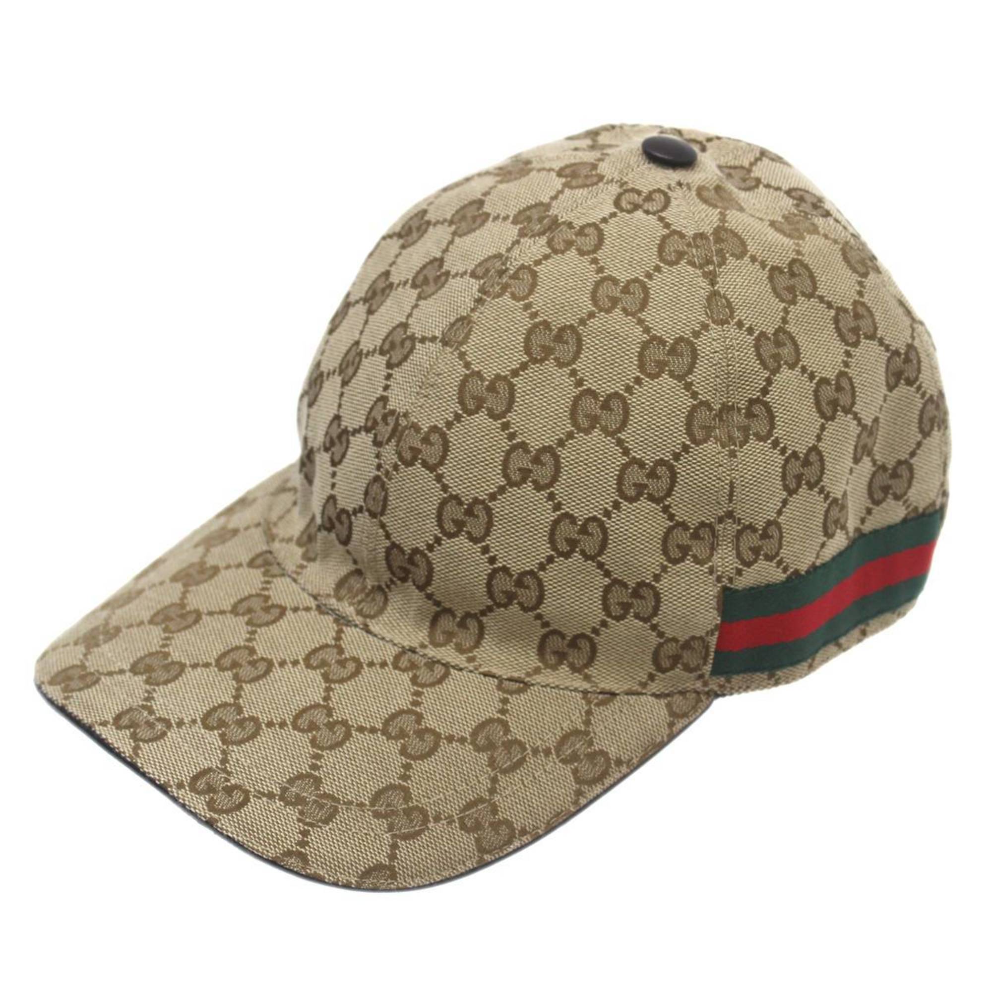 GUCCI GG Canvas Baseball Cap, Size M, 58cm, 200035