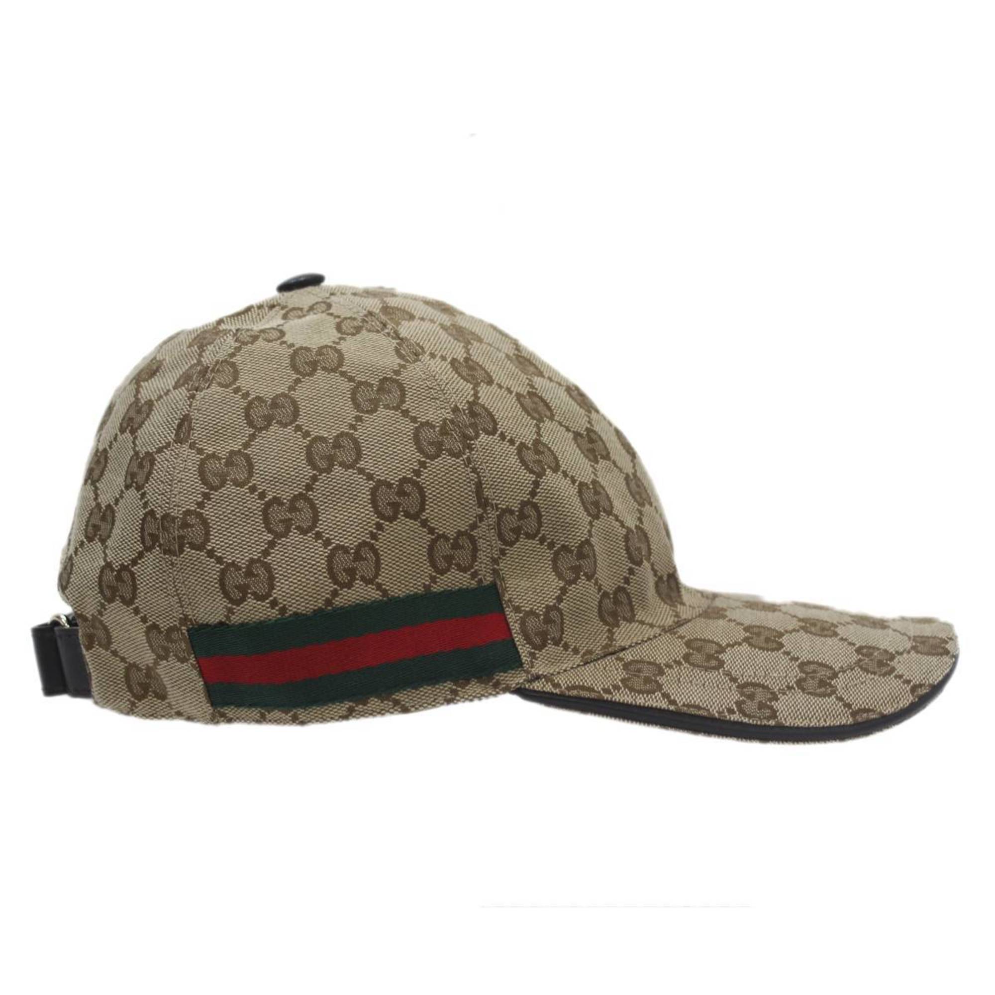 GUCCI GG Canvas Baseball Cap, Size M, 58cm, 200035