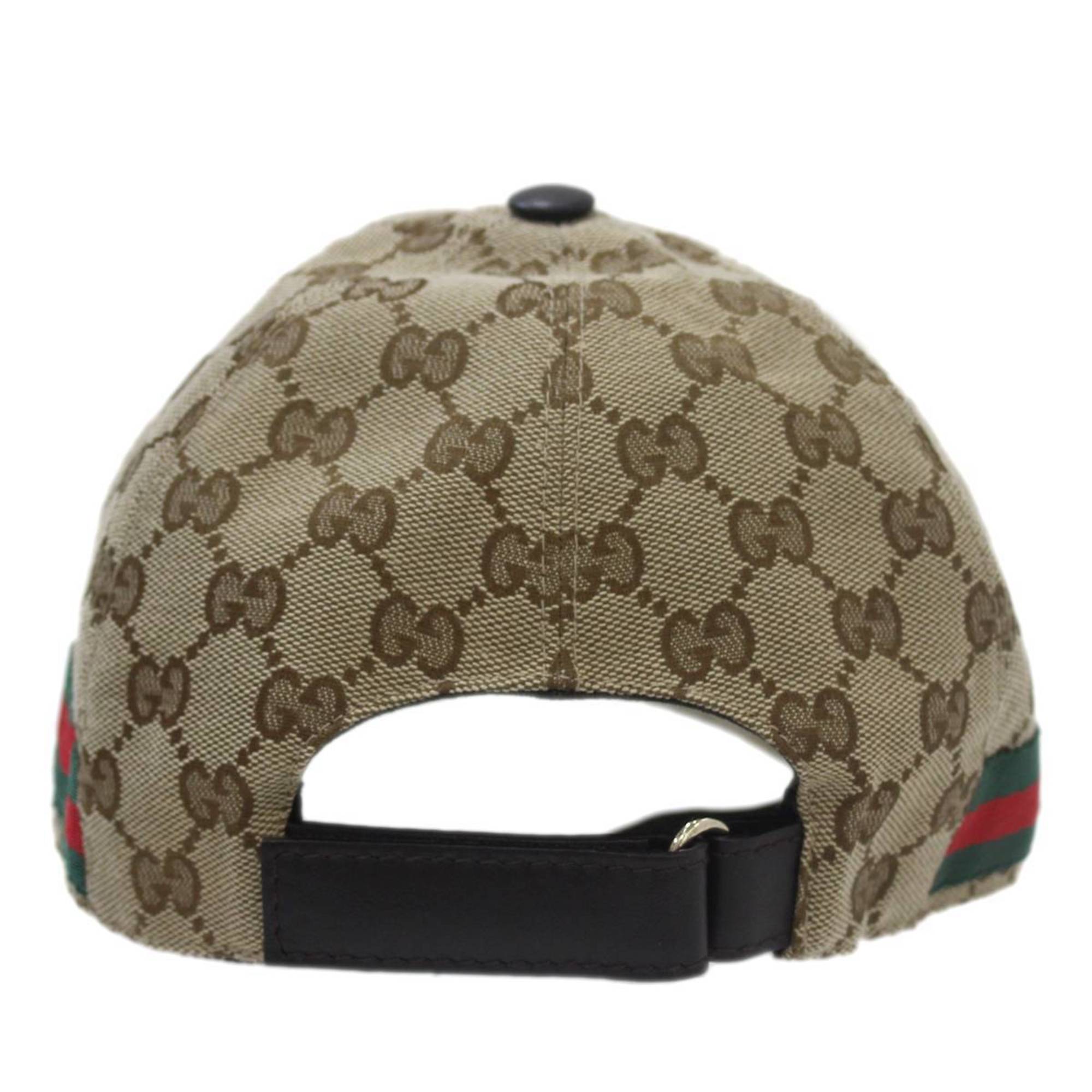 GUCCI GG Canvas Baseball Cap, Size M, 58cm, 200035