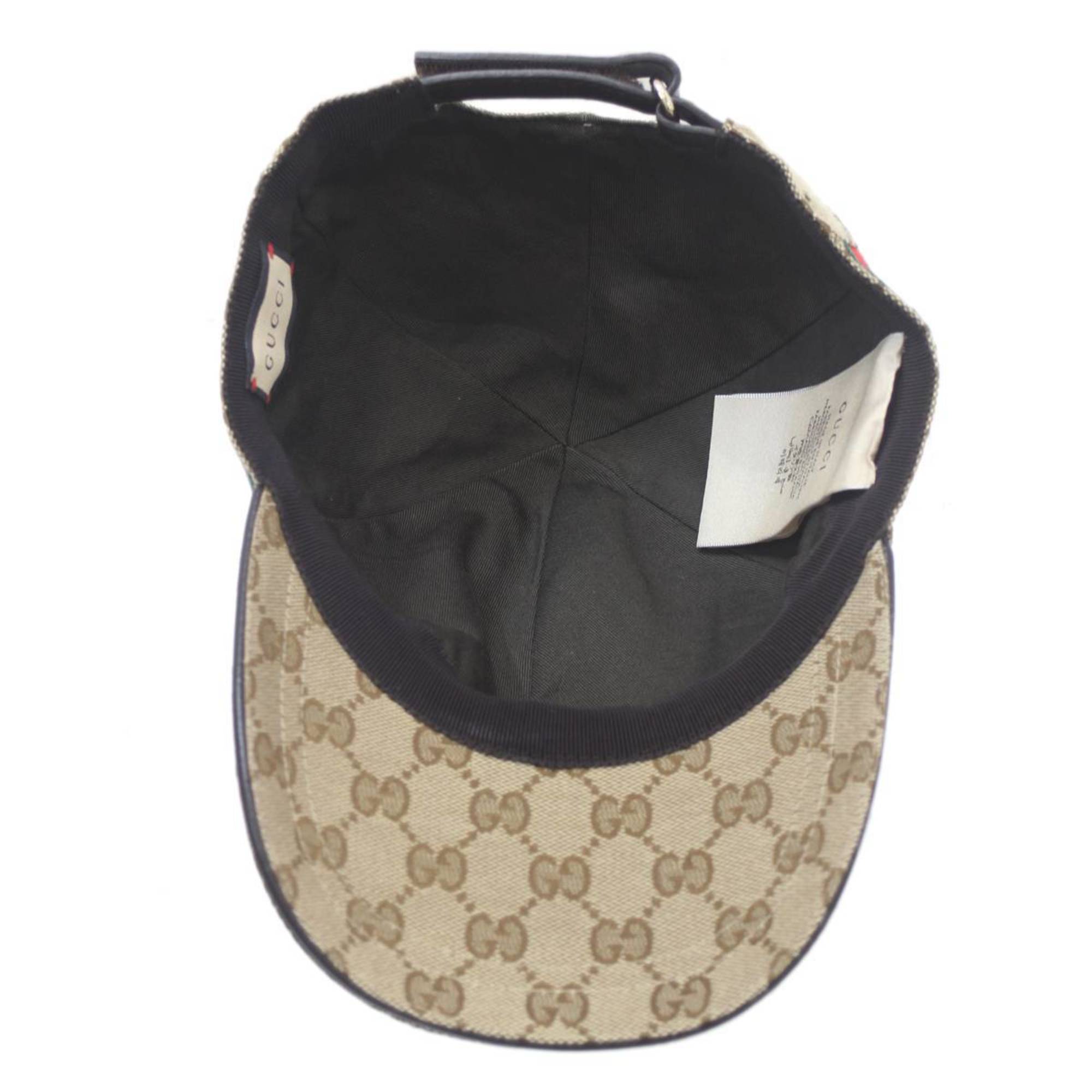 GUCCI GG Canvas Baseball Cap, Size M, 58cm, 200035