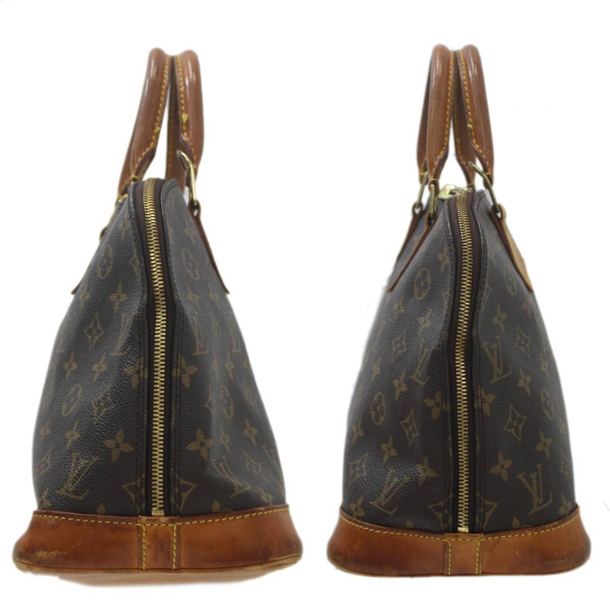 LOUIS VUITTON Louis Vuitton Alma Handbag Monogram Brown M51130 FL0054