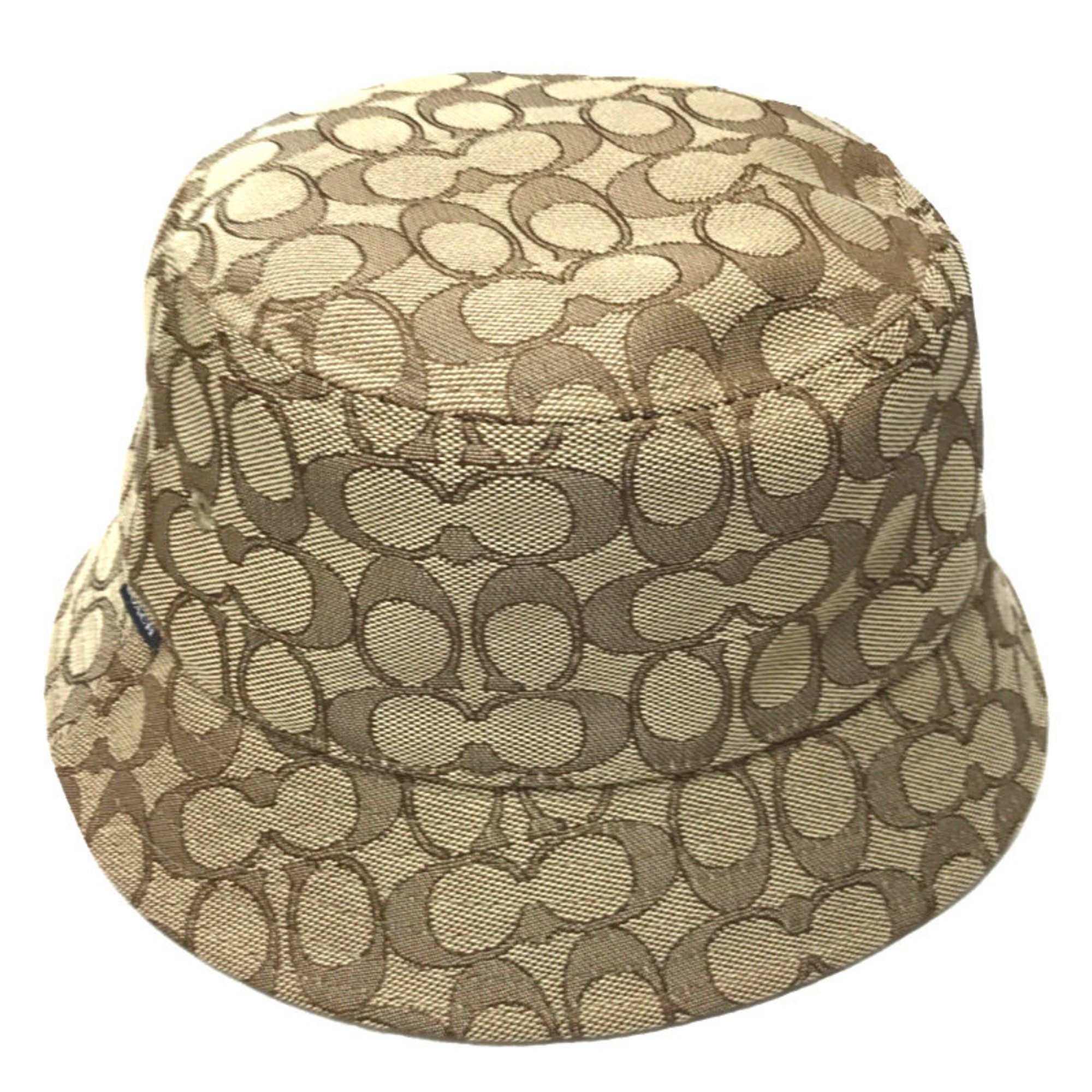 Coach COACH Signature Bucket Hat C7982 Brown 55% Cotton 45% Polyester Men's