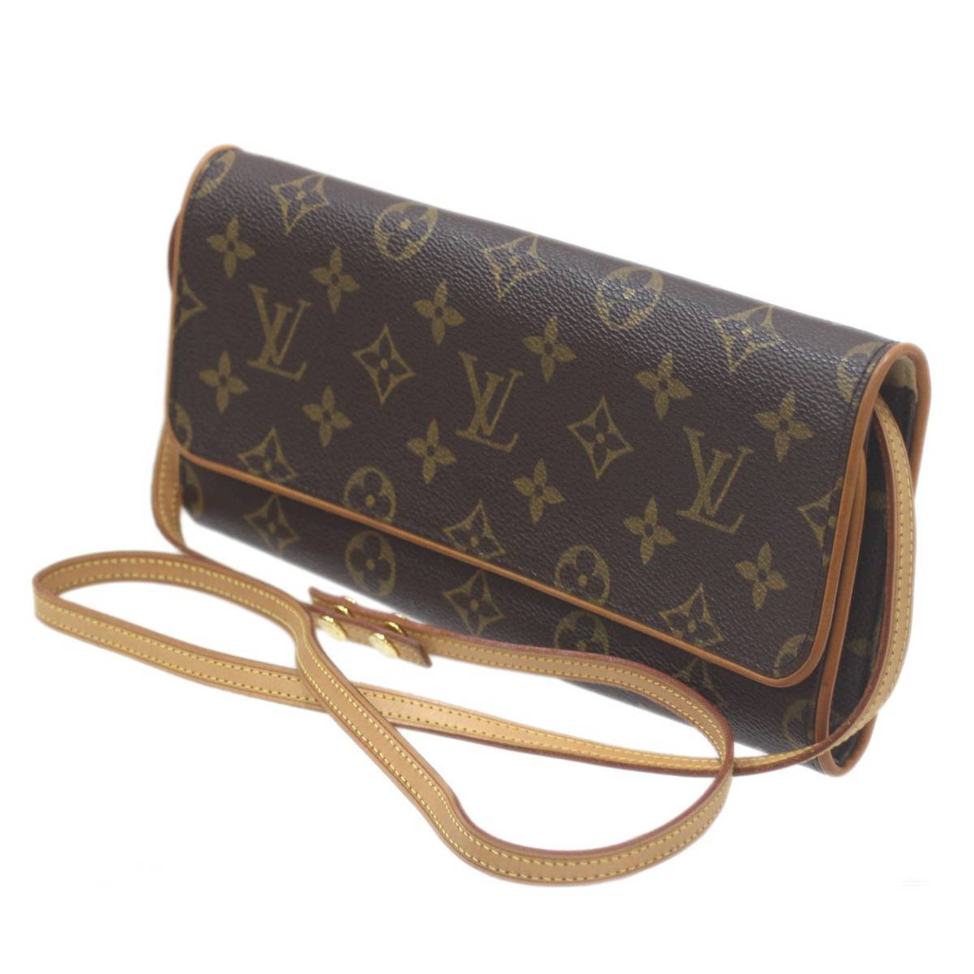 LOUIS VUITTON Louis Vuitton Pochette Twin GM Shoulder Bag Pouch Monogram M51852 FL1001