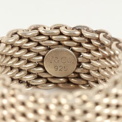 TIFFANY&Co. Tiffany Size: 16 Somerset Ring Silver 925 OLD Mesh Men's