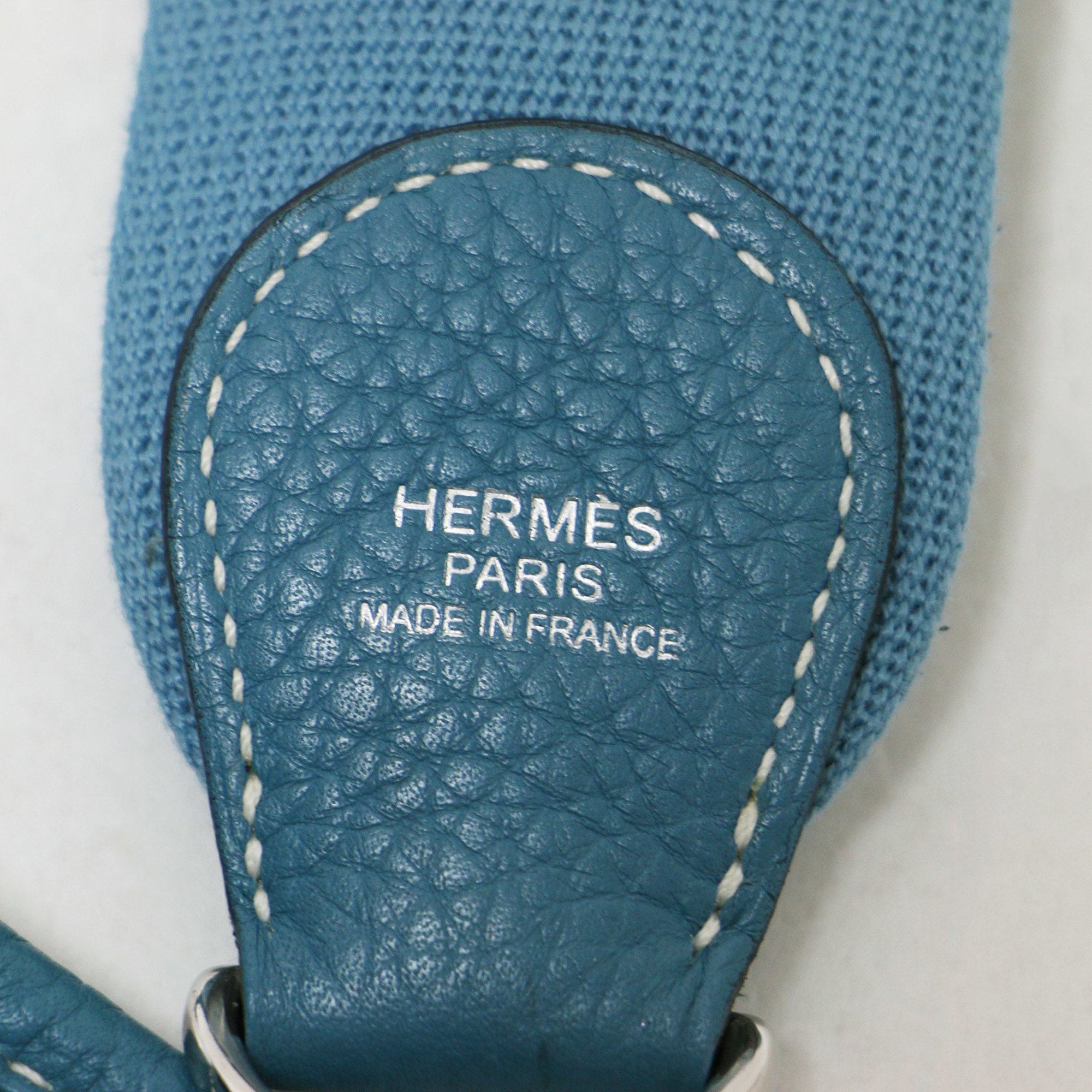 HERMES Hermes Bag Evelyn 3PM Blue Jean □P Stamp Taurillon Clemence Leather Shoulder Women's