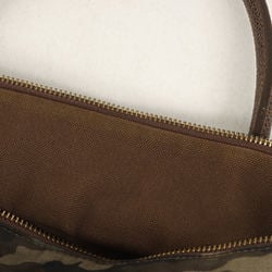 Felisi Woodland Camo Cotton Lawn Leather Combination Helmet Bag Canvas Lining Shoulder Tote Camouflage Green Brown Black Men's