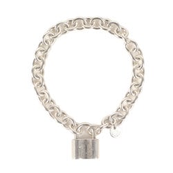 TIFFANY&Co. Tiffany 1837 Padlock Charm Chain Link Bracelet Old Silver 925 Men's