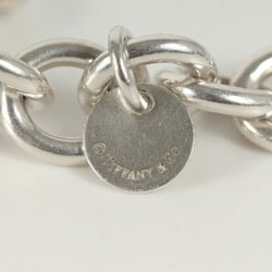 TIFFANY&Co. Tiffany 1837 Padlock Charm Chain Link Bracelet Old Silver 925 Men's