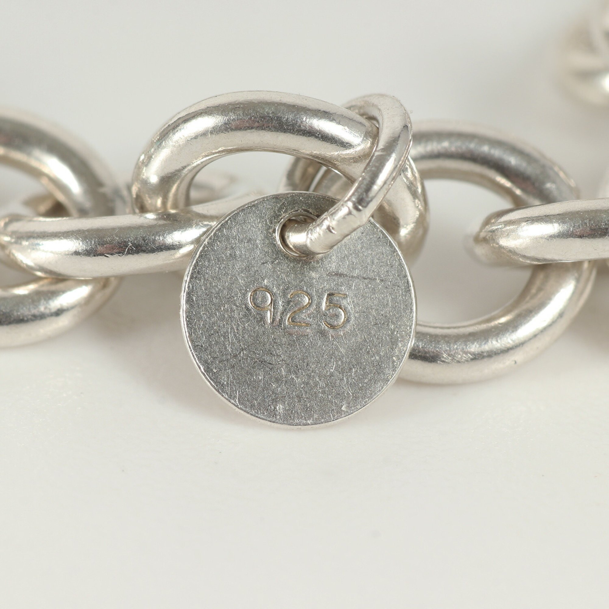 TIFFANY&Co. Tiffany 1837 Padlock Charm Chain Link Bracelet Old Silver 925 Men's