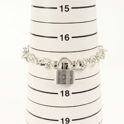 TIFFANY&Co. Tiffany 1837 Padlock Charm Chain Link Bracelet Old Silver 925 Men's