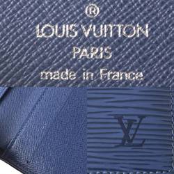 LOUIS VUITTON Louis Vuitton Porte Monnaie Carte Credit W Wallet Epi Blue Marianne M63485 SP0045