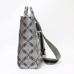 MICHAEL KORS 24 GIGI Empire Jacquard Tote Bag Shoulder Grey Women's